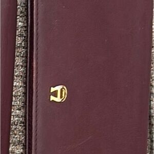 Chic Burgundy Wallet with Gold Detail